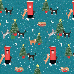 Posting Time Cats Festive Wrapping Paper