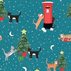 Posting Time Cats Festive Wrapping Paper
