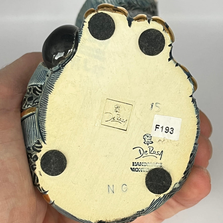 Vintage De Rosa Large Blue Stripy Cat F193