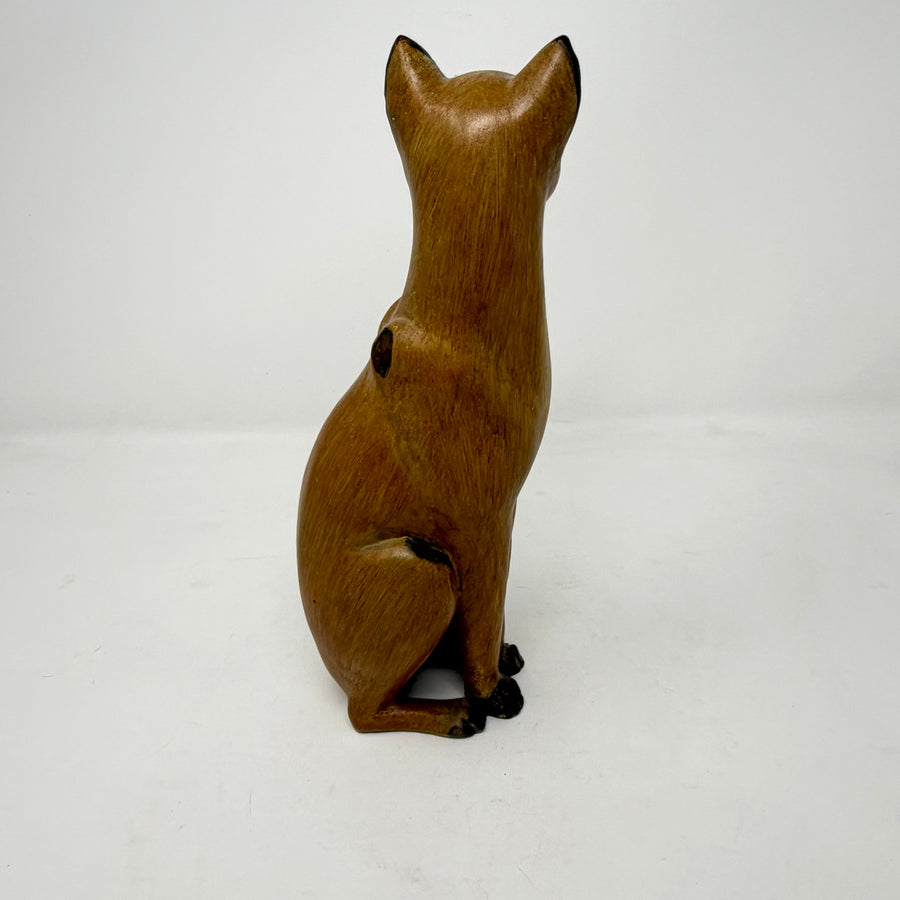 Vintage Tall Wooden Mid-Century Cat
