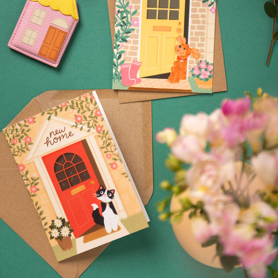 New Home Cat Greetings Card