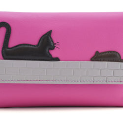 Cat & Mouse Leather Tri-fold Purse