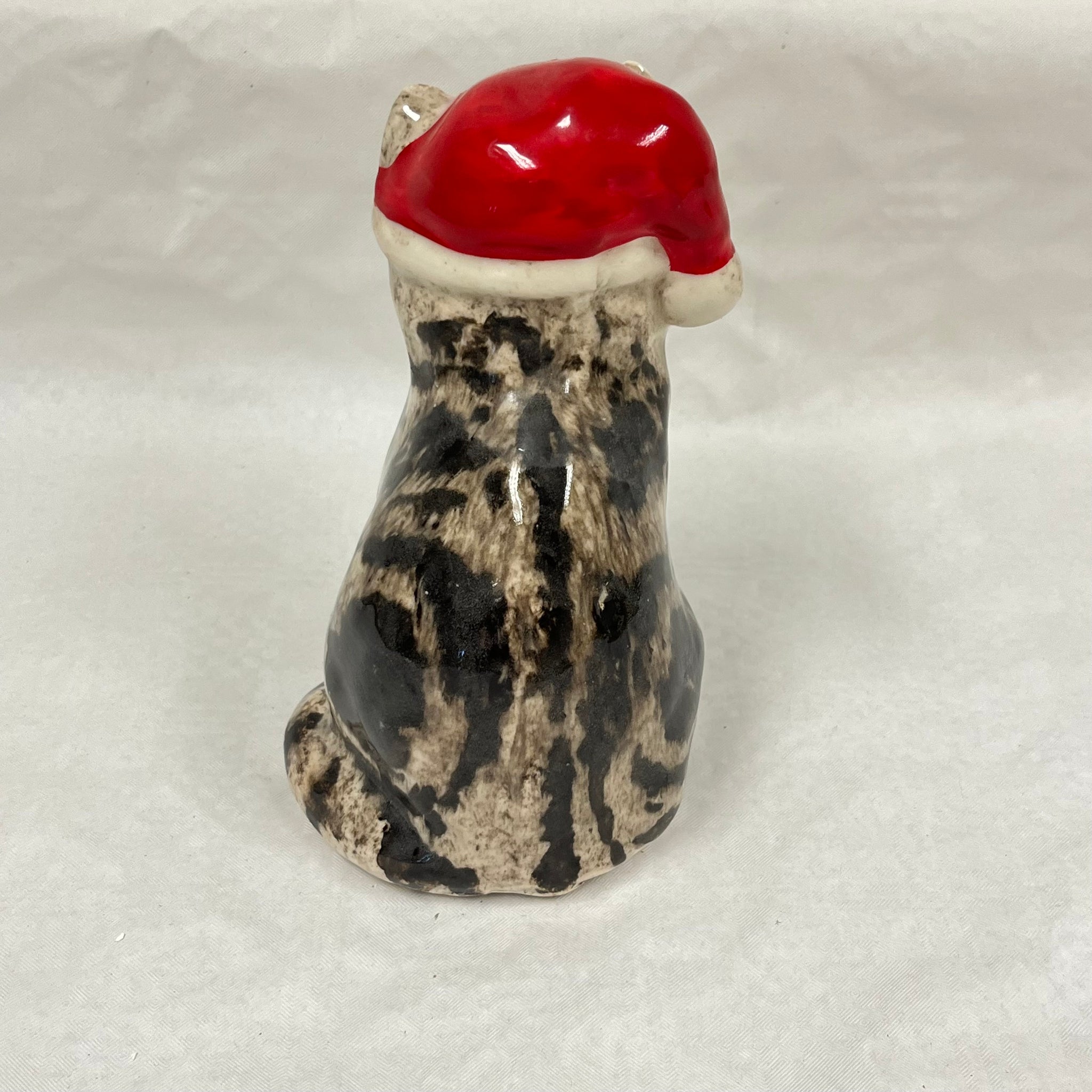 Winstanley Tabby & White Red Santa Hat Cat - Size 2
