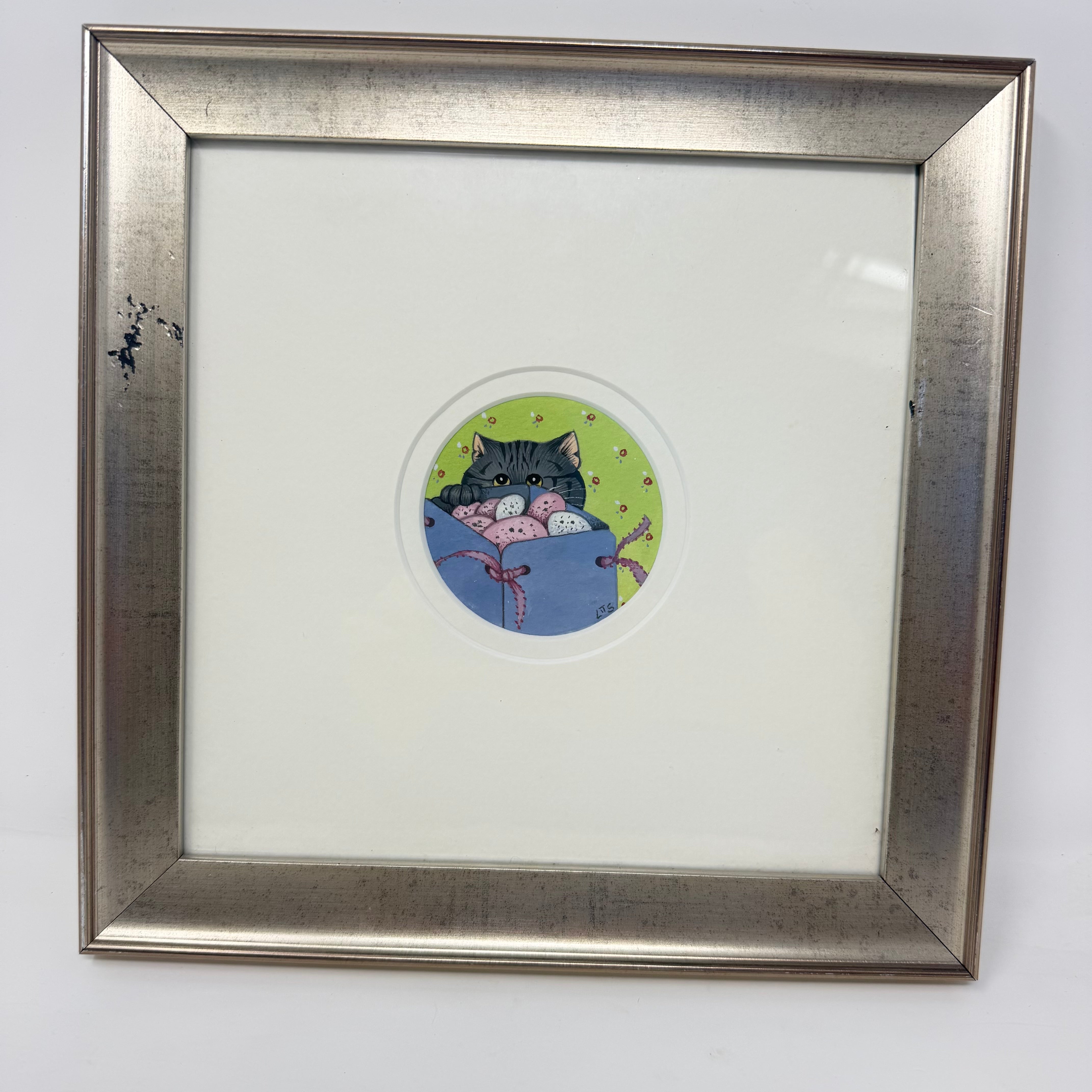 Linda Jane Smith Framed Original Artwork "Eggs"