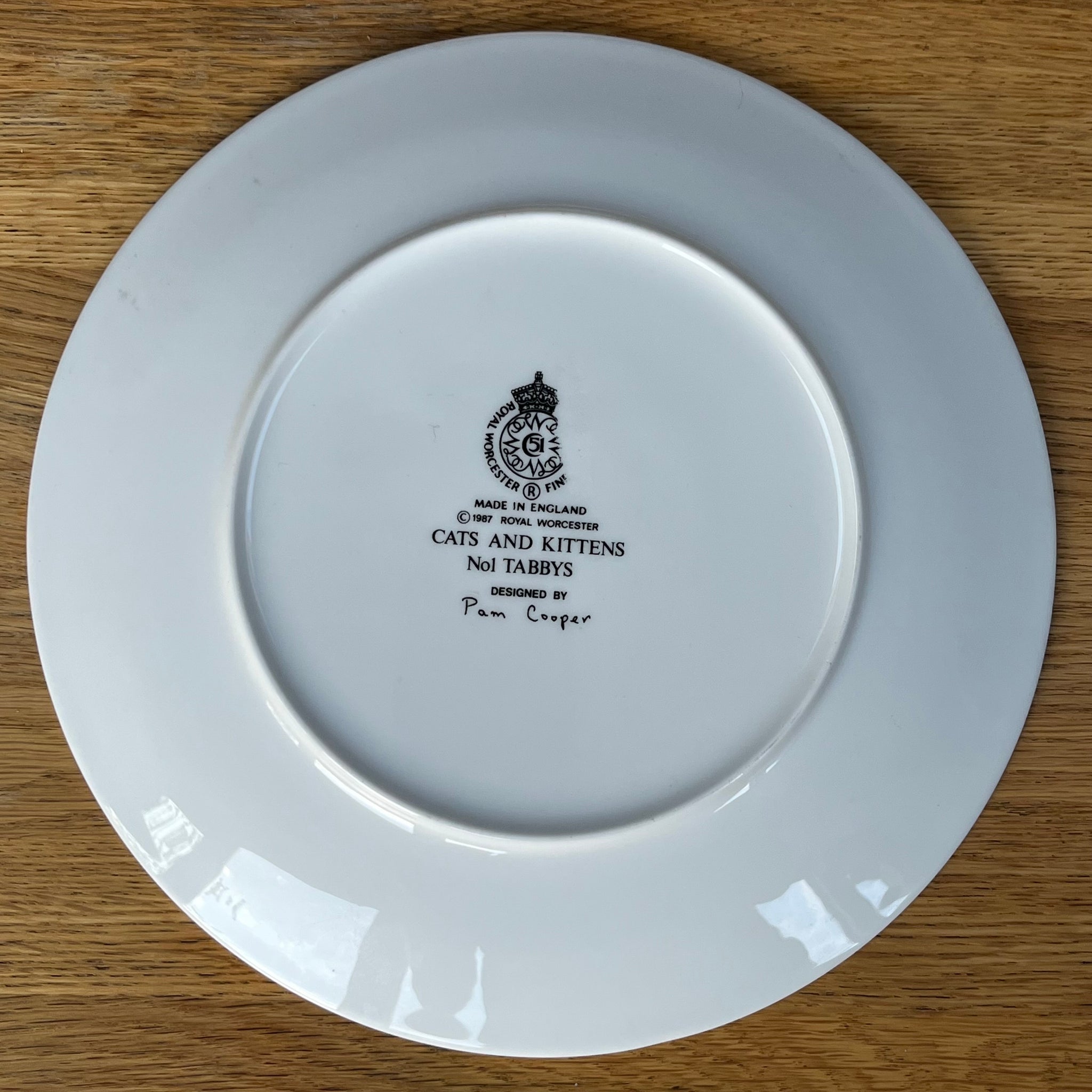 Vintage Plate Tabbys Cats and Kittens by Royal Worcester