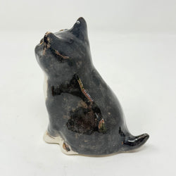 Winstanley Black & White Sitting Cat - Size 1