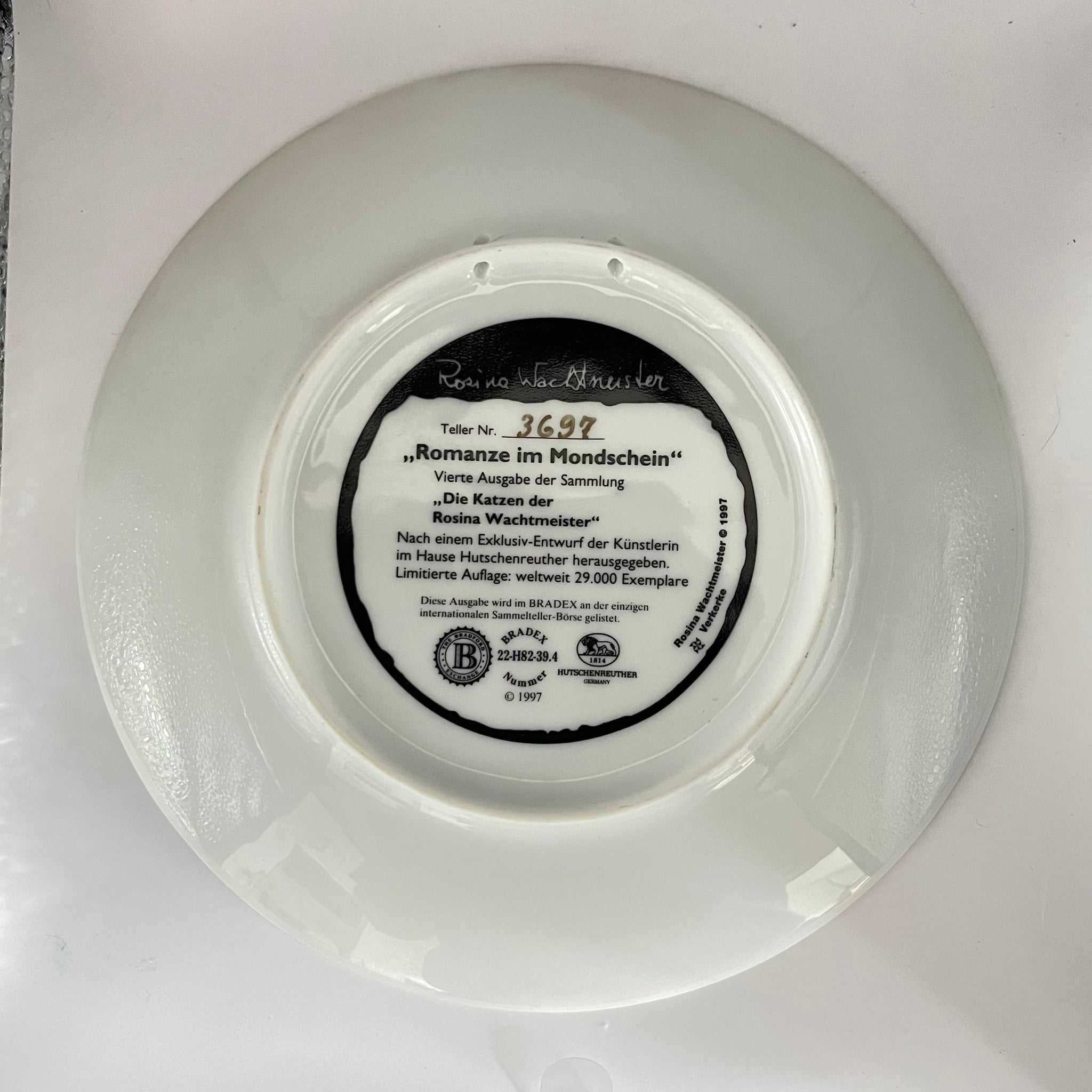 Vintage Plate Rosina Wachtmeister Bradex Moonlight Romance