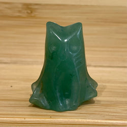 Green Aventurine Gemstone Ghost Cat May birthstone