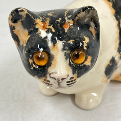 Winstanley Tortie & White Cat Crouching - Size 2