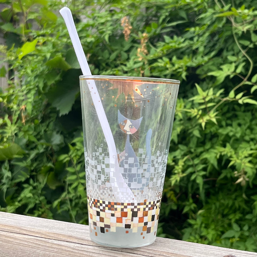 Vintage Rosina Wachtmeister Glass & Spoon Famiglia di Gatti