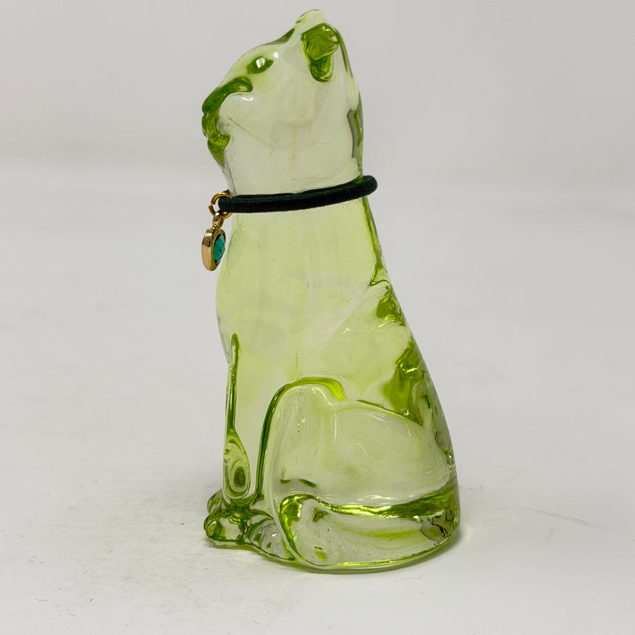 August Lucky Glass Cat