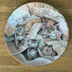 Vintage Plate Abyssinians Cats and Kittens by Royal Worcester