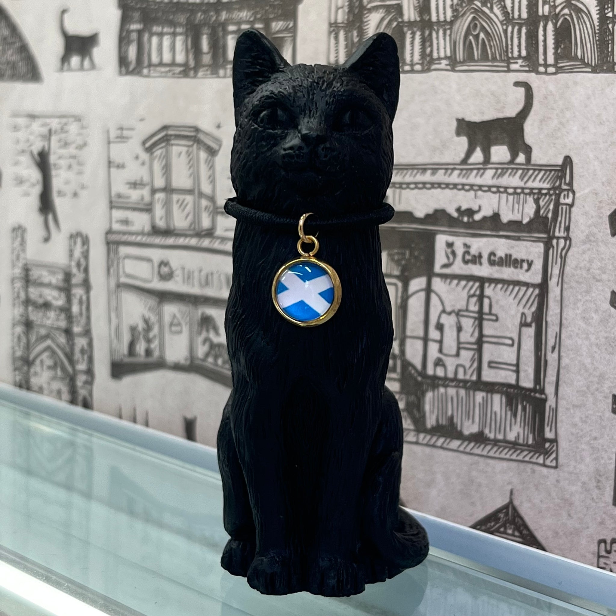 8cm Original Lucky Cat Scotland Charm