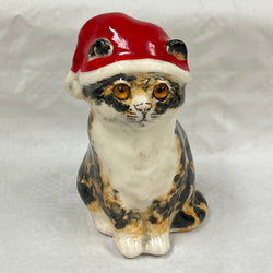Winstanley Tortie & White Red Santa Hat Cat - Size 2