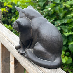 Vintage Susie Marsh Resin Sculpture: Mother & Kitten