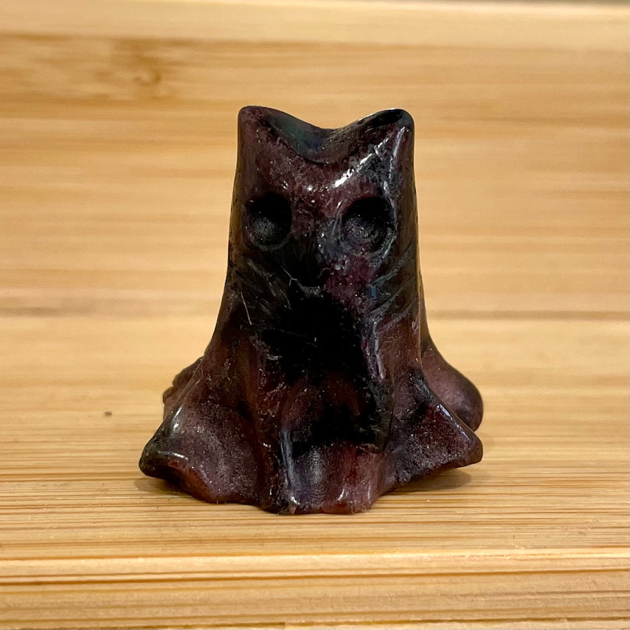 Garnet Gemstone Ghost Cat January Birthstone