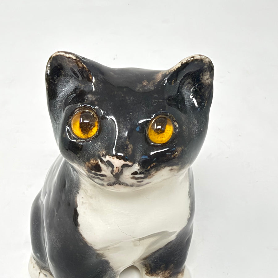 Winstanley Black & White Sitting Cat - Size 1