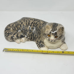 Winstanley Grey Tabby Lying Cat - Size 6
