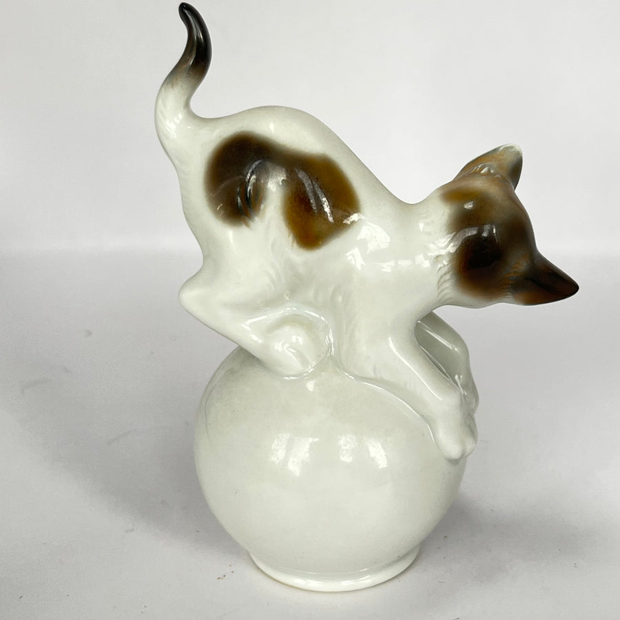 Vintage Rosenthal Cat on Ball 1950's