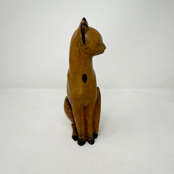Vintage Tall Wooden Mid-Century Cat