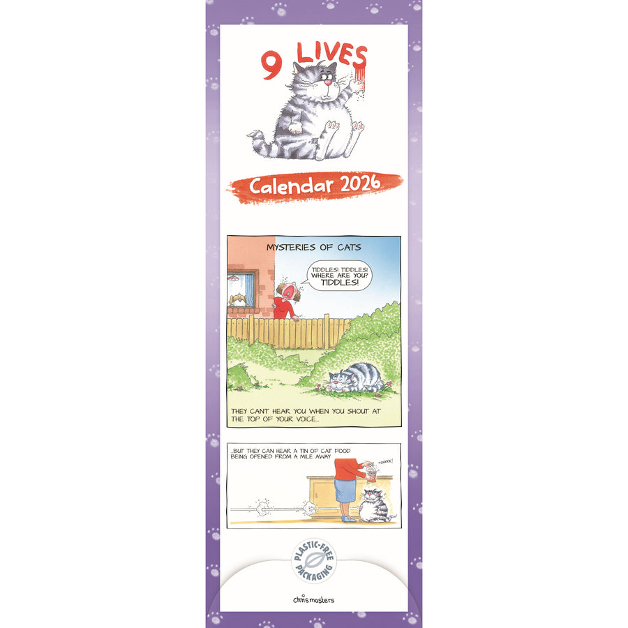 Nine Lives 2026 Slimline Calendar