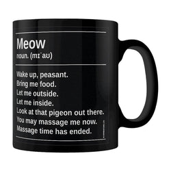 Meow Definition Black Mug