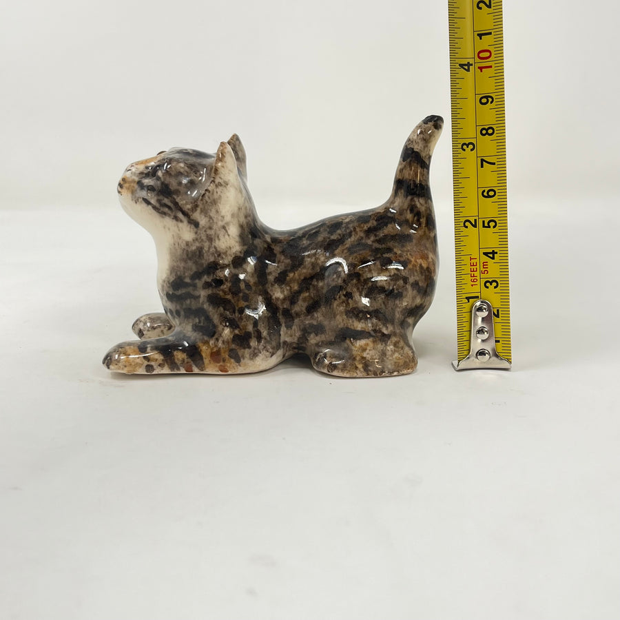 Winstanley Tabby & White Cat Looking Up - Size 1