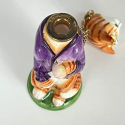 Vintage Mrs Cat Hand Enamelled Perfume Bottle by Royale Stratford