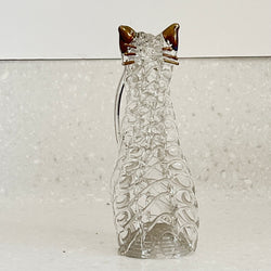 Vintage Unique Hand Blown Clear Glass Ornament 12cm