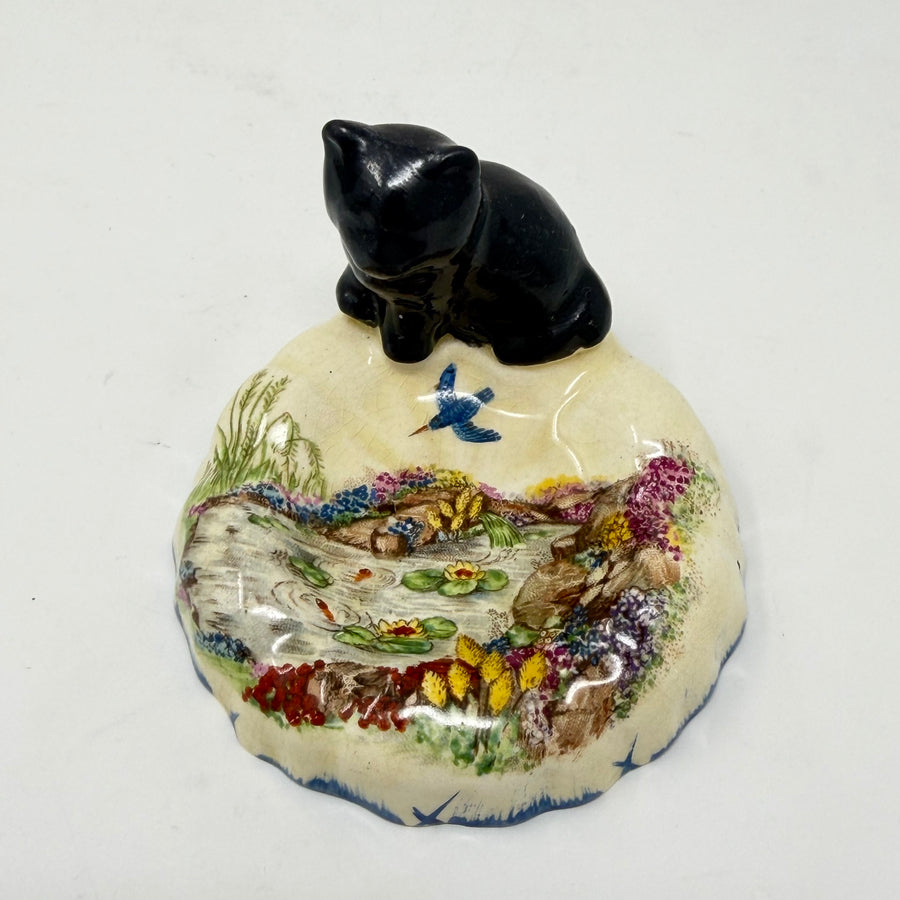 Vintage Cat & Pond Coronet Ware Ash Tray or Small Trinket Dish