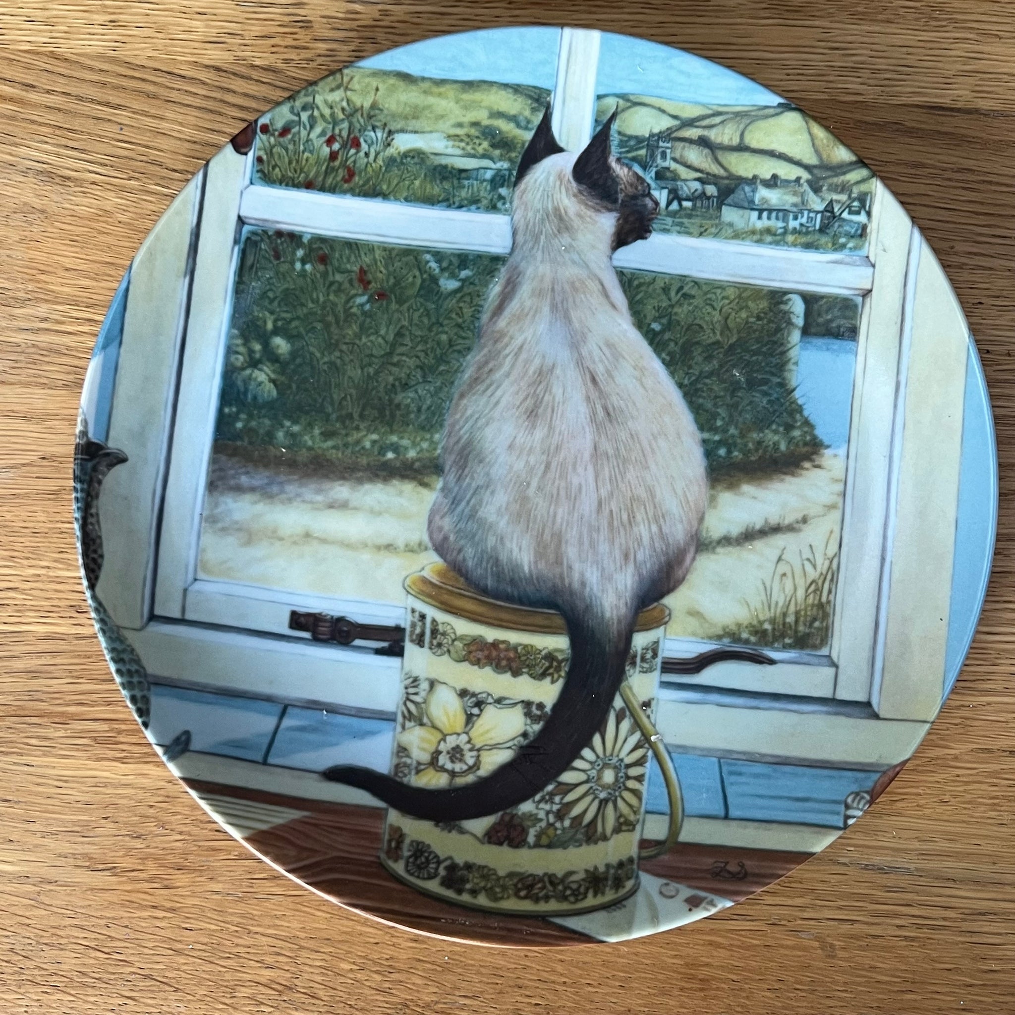 Vintage Plate Waiting by American Artists / Zoe Stokes