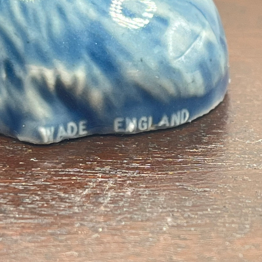 Vintage Wade Blue Cat Laying Down