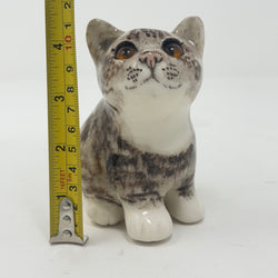 Winstanley Grey Tabby Cat Looking Up - Size 1