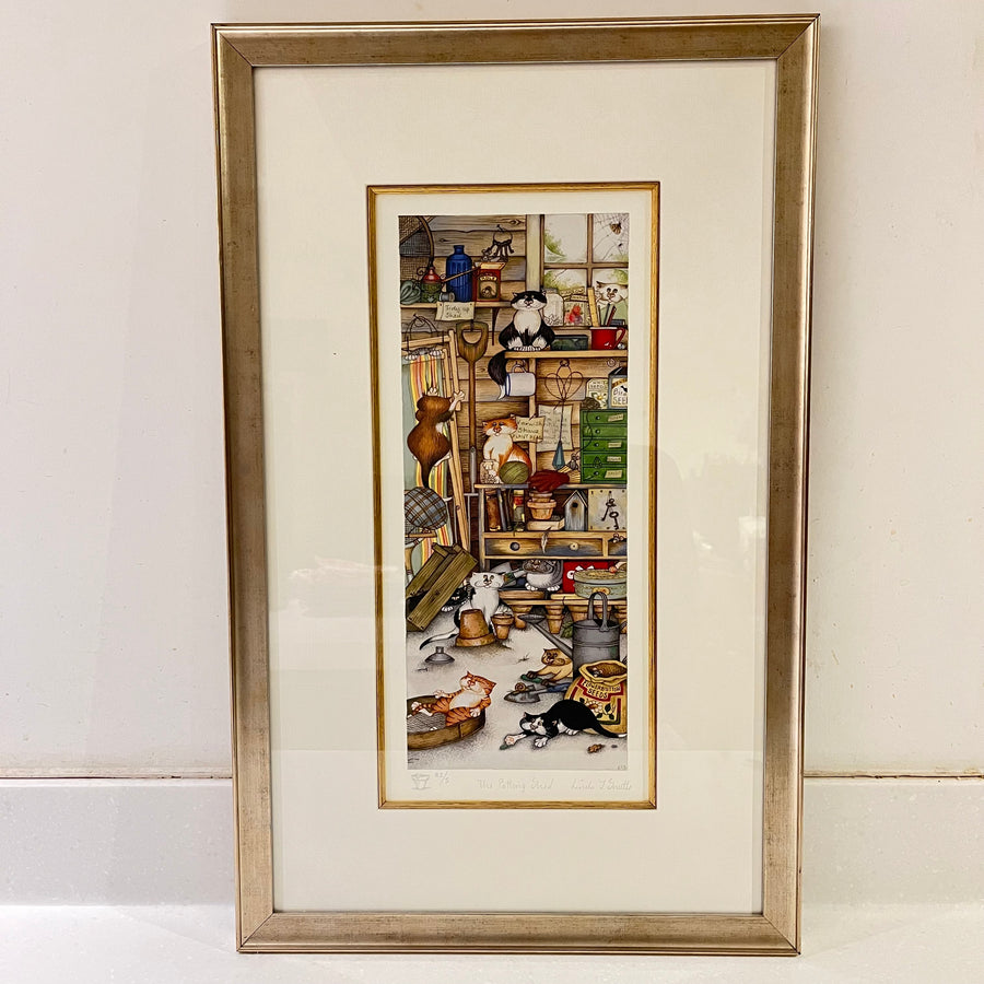 The Potting Shed, Vintage Linda Jane Smith Framed Limited Edition Print