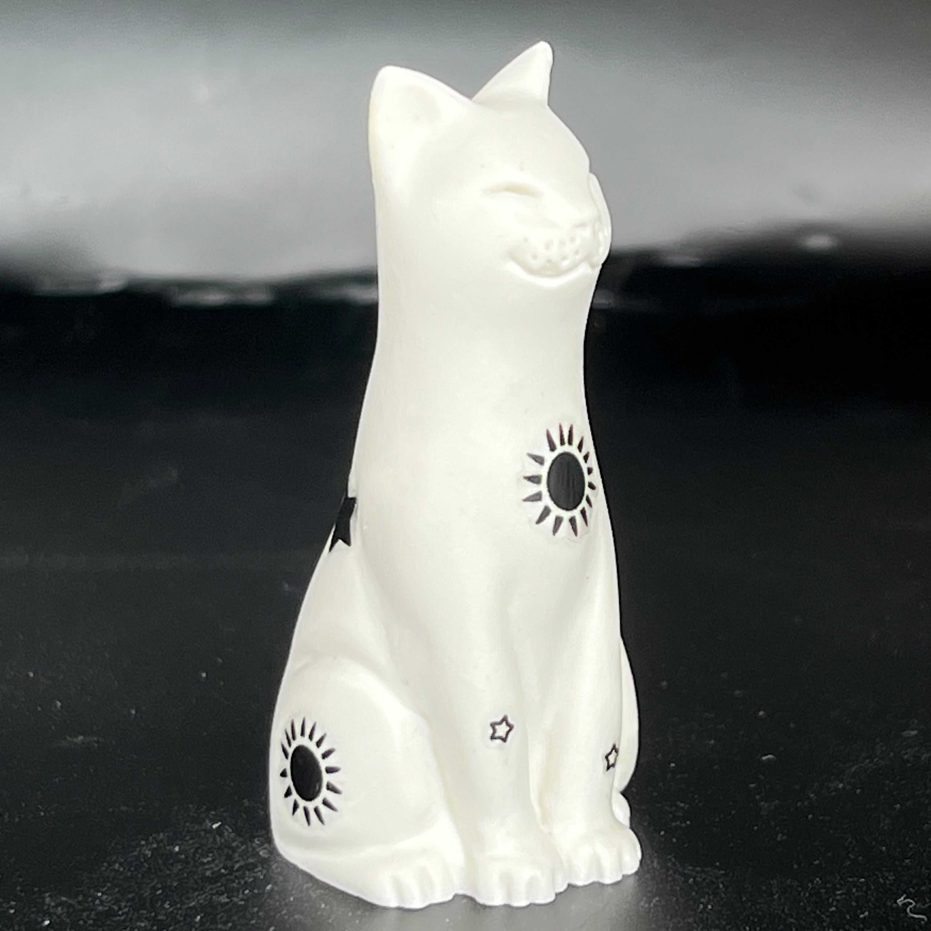 Hand Finished Celestial Lucky Natural Cat