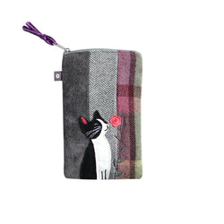 Flower Kitten Applique Glasses Case