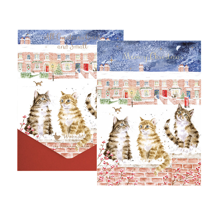 Snow is Glistening Christmas Card pack by Wrendale