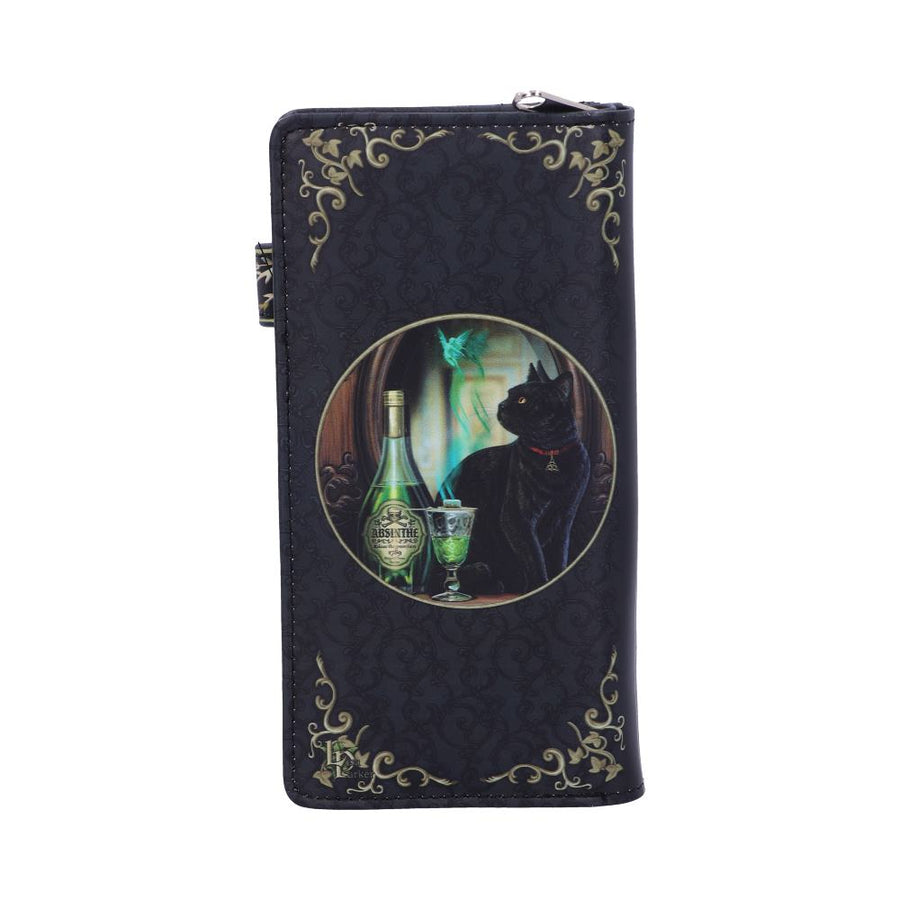 Reverse view of Nemesis Now Absinthe Purse - cat design on the back too