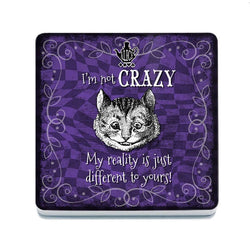 I'm not Crazy Cat Coaster Purple