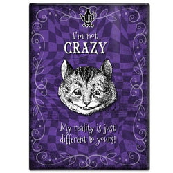 I'm not Crazy Cat Fridge Magnet Purple