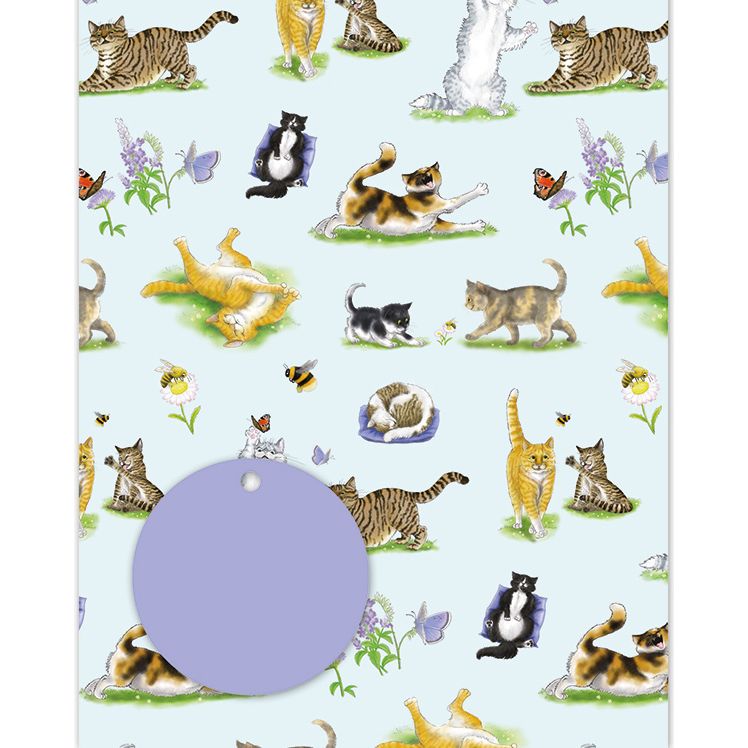 Feline Gift Wrap & Tags, 4 sheets