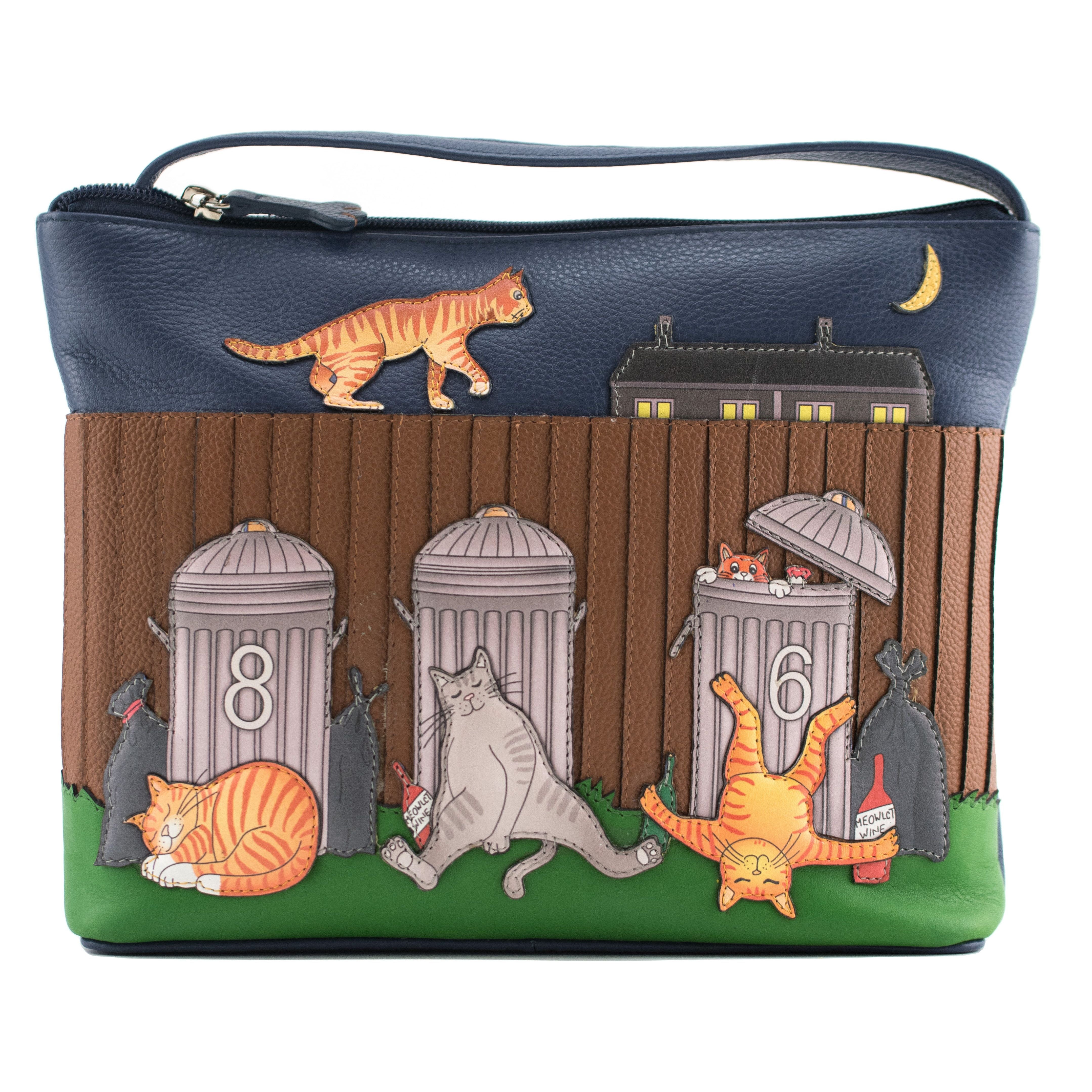 Alley Cats Leather Cross Body Bag