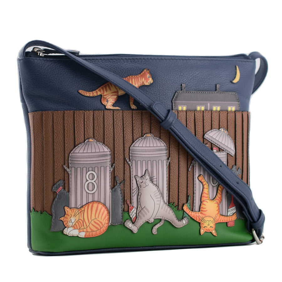 Alley Cats Leather Cross Body Bag