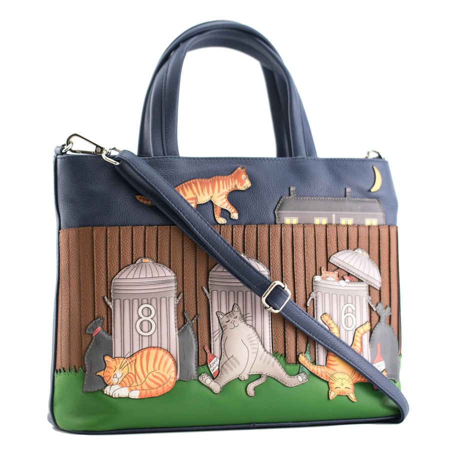Alley Cats Leather Grab Handbag