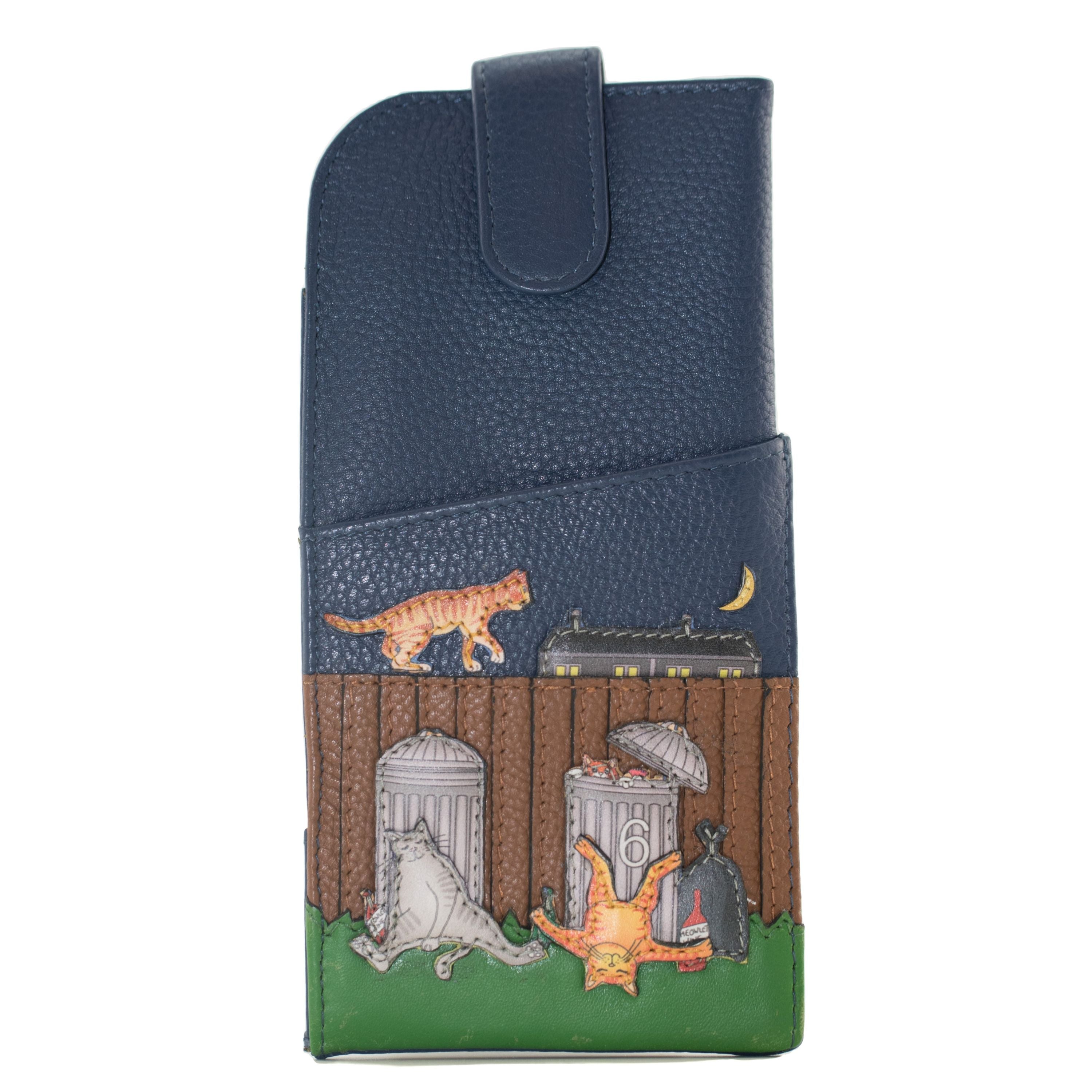 Alley Cats Leather Glasses Case