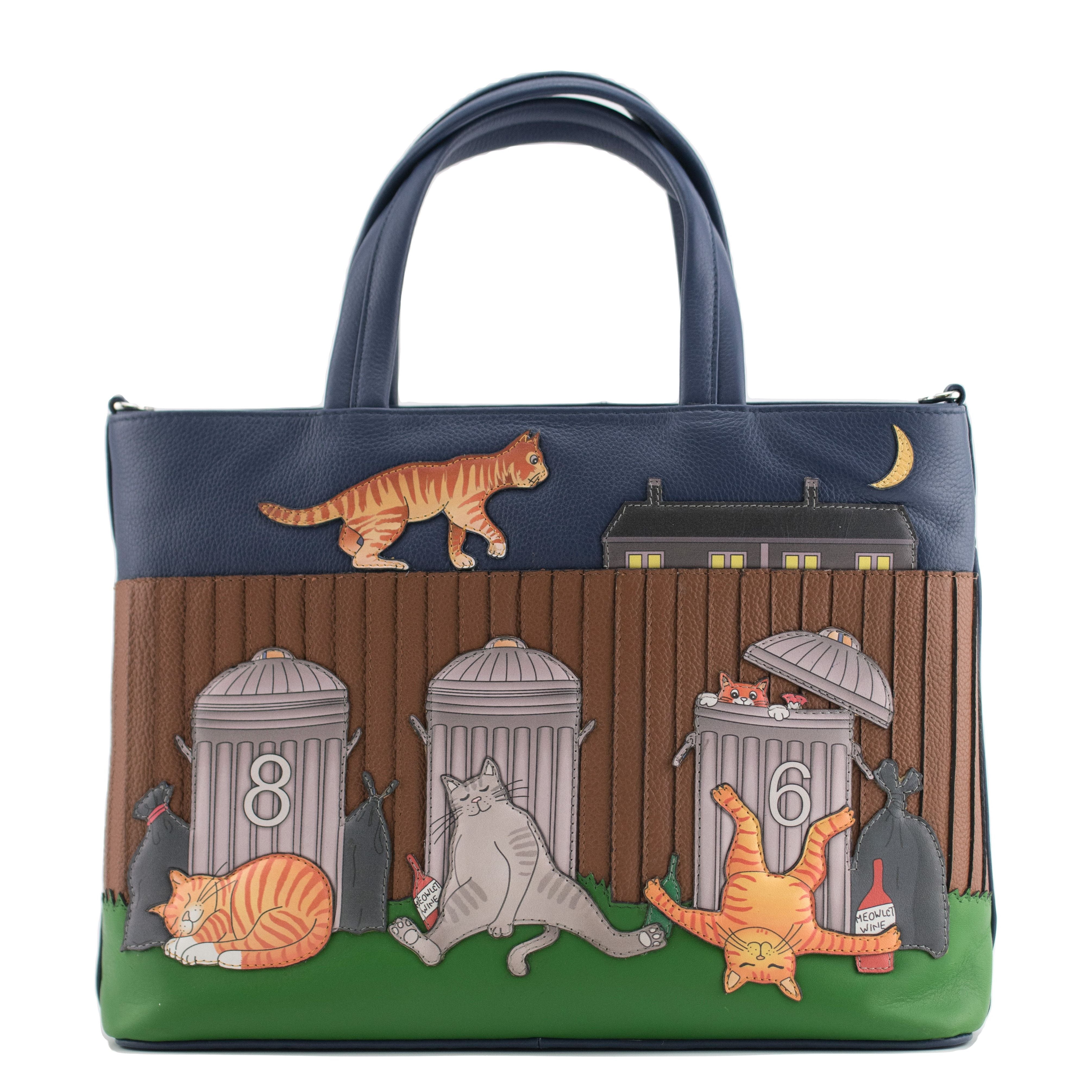 Alley Cats Leather Grab Handbag