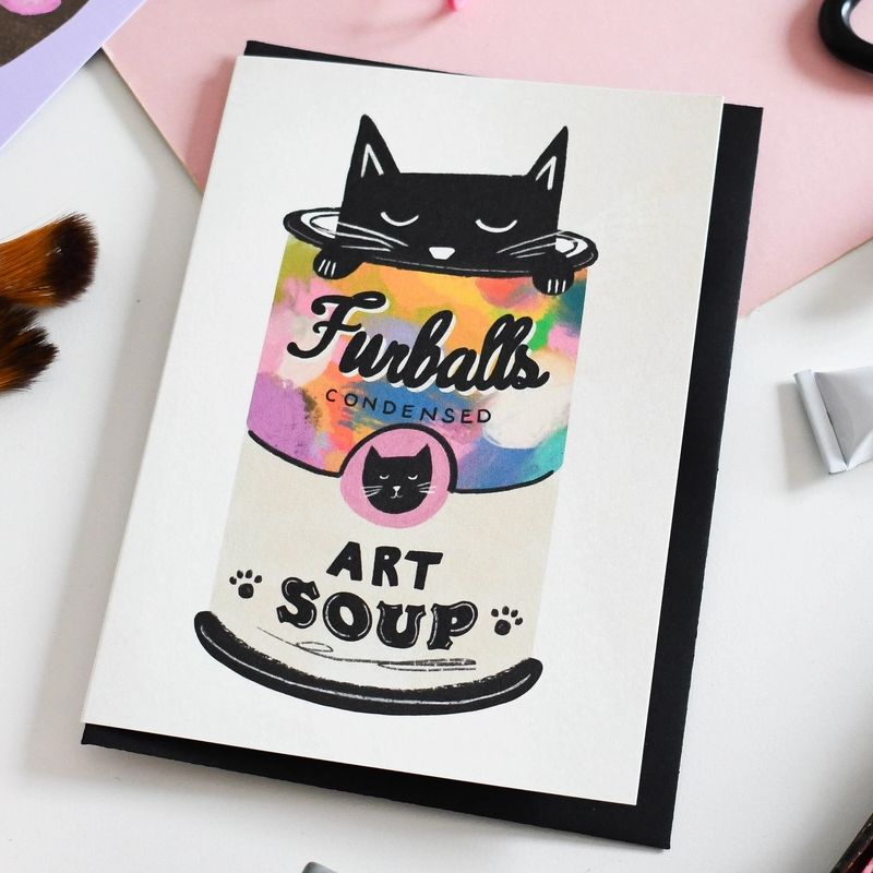 Art Soup Cat Food Can Card