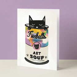 Art Soup Cat Food Can Card