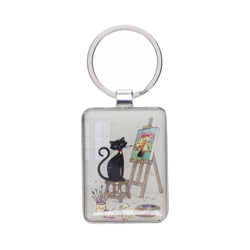 Black Kitty Keyring