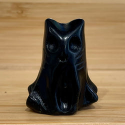 Obsidian Gemstone Ghost Cat